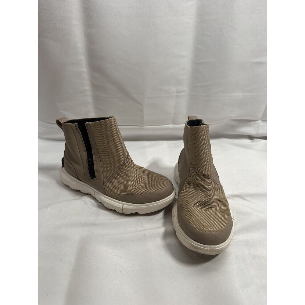 SOREL Explorer II Waterproof Ankle Bootie side zip omega taupe Women’s size 5